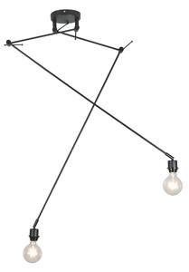Moderna viseća svjetiljka crna bez sjene - Blitz II