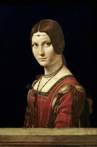Leonardo da Vinci - Reprodukcija umjetnosti Portrait of a Lady, (26.7 x 40 cm)