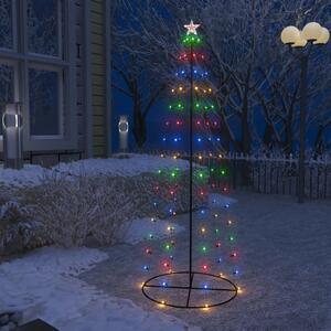 VidaXL Stožasto božićno drvce sa 100 šarenih LED žarulja 70 x 180 cm