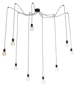 Dizajn viseća svjetiljka crna 9 svjetala - Cavalux