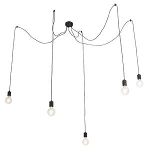 Dizajn viseća svjetiljka crna 5-svjetla - Cavalux