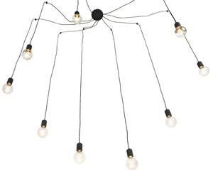 Dizajn viseća svjetiljka crna 9 svjetala - Cavalux