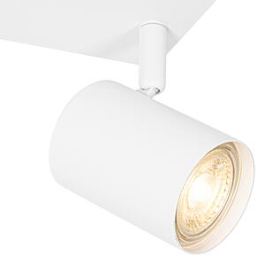 Moderna stropna svjetiljka bijela 2 svjetla podesiva pravokutna - Jeana