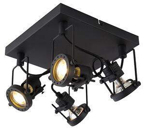 Industrial spot black 4-light - Suplux