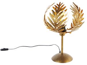 Vintage stolna lampa zlatna 26 cm - Botanica