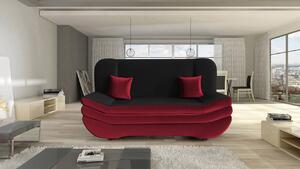 Zondo.hr Sofa na razvlačenje Lehti (crna + bordo) (s prostorom za odlaganje). 1105567