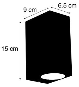 Pametna moderna zidna svjetiljka crna IP44 sa 2 WiFi GU10 - Baleno II