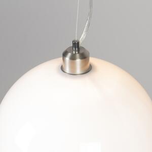 Moderna okrugla viseća svjetiljka opal bijela - Globe