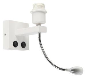 Moderna zidna svjetiljka bijela sa savitljivim krakom - Brescia Combi