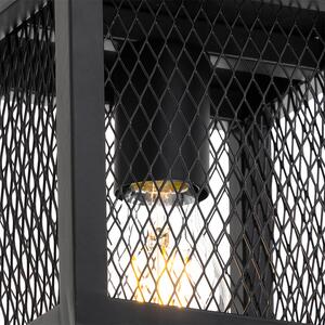 Industrijska stropna svjetiljka crna - Cage Mesh