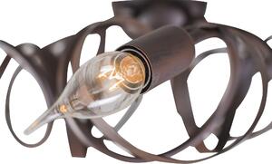 Rustikalno smeđa rustikalna stropna svjetiljka - Ricciolo 5