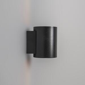 Zidna svjetiljka okrugla crna sa zlatom - Sola