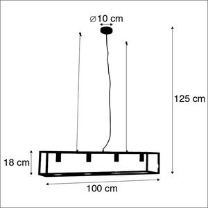 Pametna industrijska viseća svjetiljka crna s 4 WiFi A60 - Kavez 4