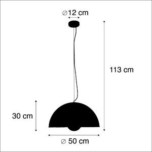 Industrijska viseća svjetiljka crna sa zlatom 50 cm - Magna Eglip