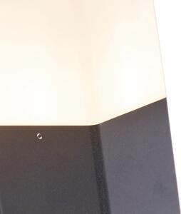 Vanjska zidna svjetiljka crna s bijelom opalom IP44 - Danska