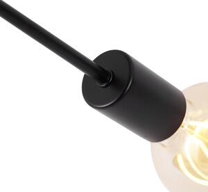 Dizajn stropna svjetiljka crna 5-svjetla - Lagana