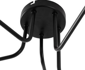 Dizajn stropna svjetiljka crna 5-svjetla - Lagana