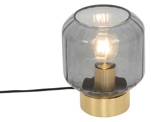 Dizajn stolne svjetiljke mesing s dimnim staklom - Stiklo