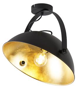 Industrijska stropna svjetiljka crna sa zlatom podesiva - Magnax