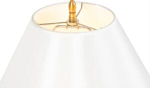 Klasična stolna svjetiljka brončana s krem hladom - Taula