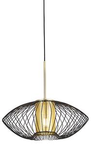 Dizajn viseća svjetiljka zlatna s crnom 50 cm - Dobrado