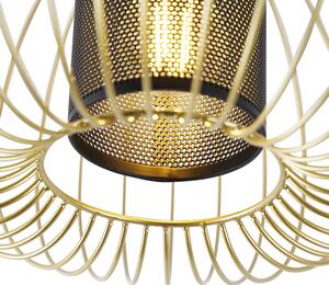 Dizajn stropne svjetiljke zlatne s crnom bojom - Marnie