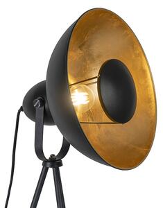 Podna svjetiljka crna sa zlatnim stativom 154,4 cm - Magnax Eco