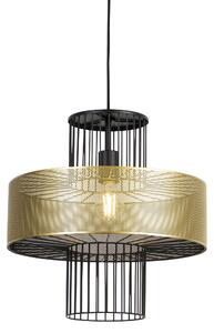 Dizajn viseća svjetiljka zlatna s crnom 40 cm - Tess