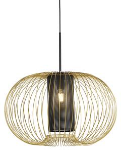 Dizajn viseća svjetiljka zlatna s crnom 60 cm - Marnie