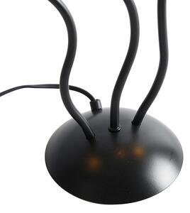 Dizajnerska stolna lampa crna 3 svjetla - Wimme