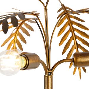 Vintage podna svjetiljka zlatna 3 svjetla - Botanica