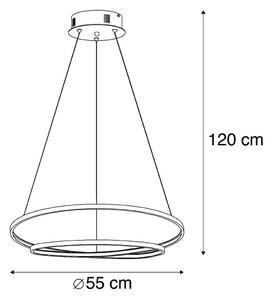 Dizajn viseća svjetiljka zlatna 55 cm s LED diodom - Rowan