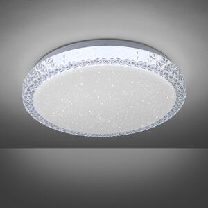 Stropna svjetiljka bijela 30 cm, uključujući LED zatamnjivanje sa zvjezdanim nebom - Jona