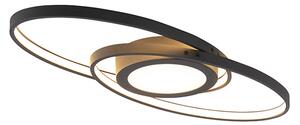 Dizajn stropne svjetiljke antracit, uključujući LED trostupanjsku zatamnjivu - Axy