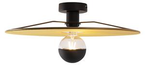 Stropna svjetiljka crna ravna sjena žuta 45 cm - Combi
