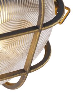 Zidna i stropna svjetiljka zlatna / mesing okrugla IP44 - Noutica