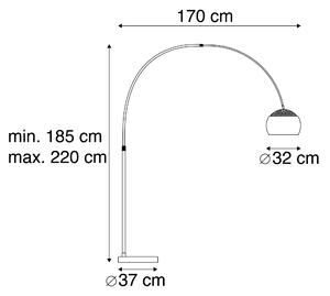 Moderna lučna svjetiljka čelik podesiva - Grande