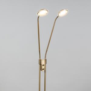 Moderna podna lampa od bronce sa svjetiljkom za čitanje uključujući LED - Eva