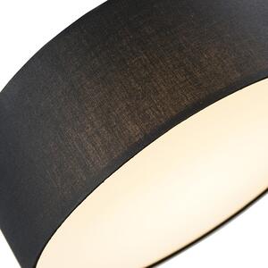 Stropna svjetiljka crna 30 cm uklj. LED - Drum LED