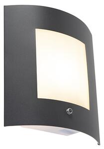 Vanjska zidna svjetiljka antracit IP44 senzor svijetlo-tamno - Emmerald 1