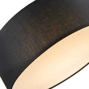 Stropna svjetiljka crna 40 cm uklj. LED - Drum LED