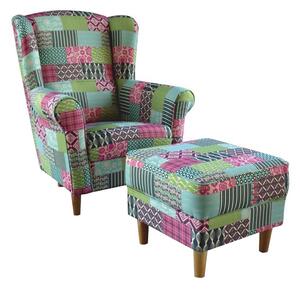 Zondo Fotelja s tabureom Aevo patchwork M1 . 788160