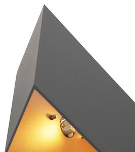 Zidna svjetiljka Sklopljena siva s bakrom