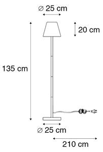 Vanjska podna svjetiljka crna s bijelom hladom IP65 25 cm - Virginia