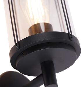 Dizajn vanjska zidna svjetiljka crna IP44 - Schiedam