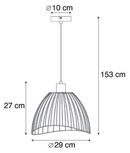 Dizajn viseća svjetiljka crna 29 cm - Pua