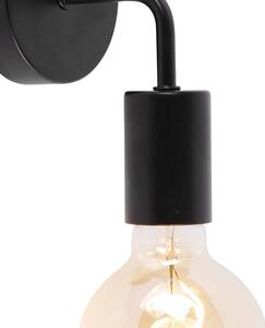 Moderna zidna svjetiljka crna 15,5 cm - Lagana