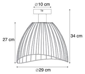 Dizajn stropna svjetiljka crna 29 cm - Pua