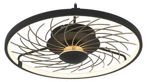 Dizajn stropne svjetiljke crne boje sa zlatnim prigušivanjem u 3 koraka - Spaak