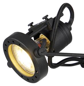 Industrijska podna svjetiljka crna 2 svjetla - Suplux